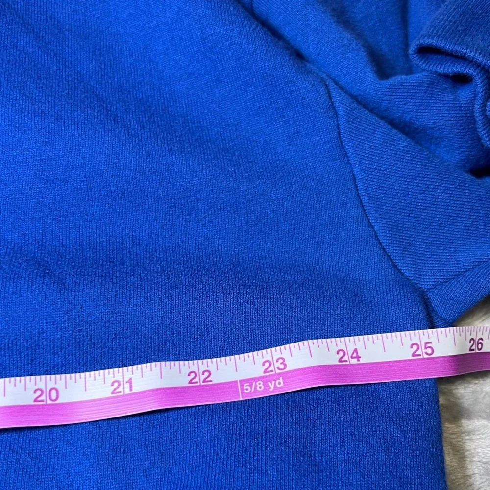 Vintage Holiday Embroidered Birdhouse Sweatshirt Womens XXL Blue Christmas Cozy - Picture 10 of 10